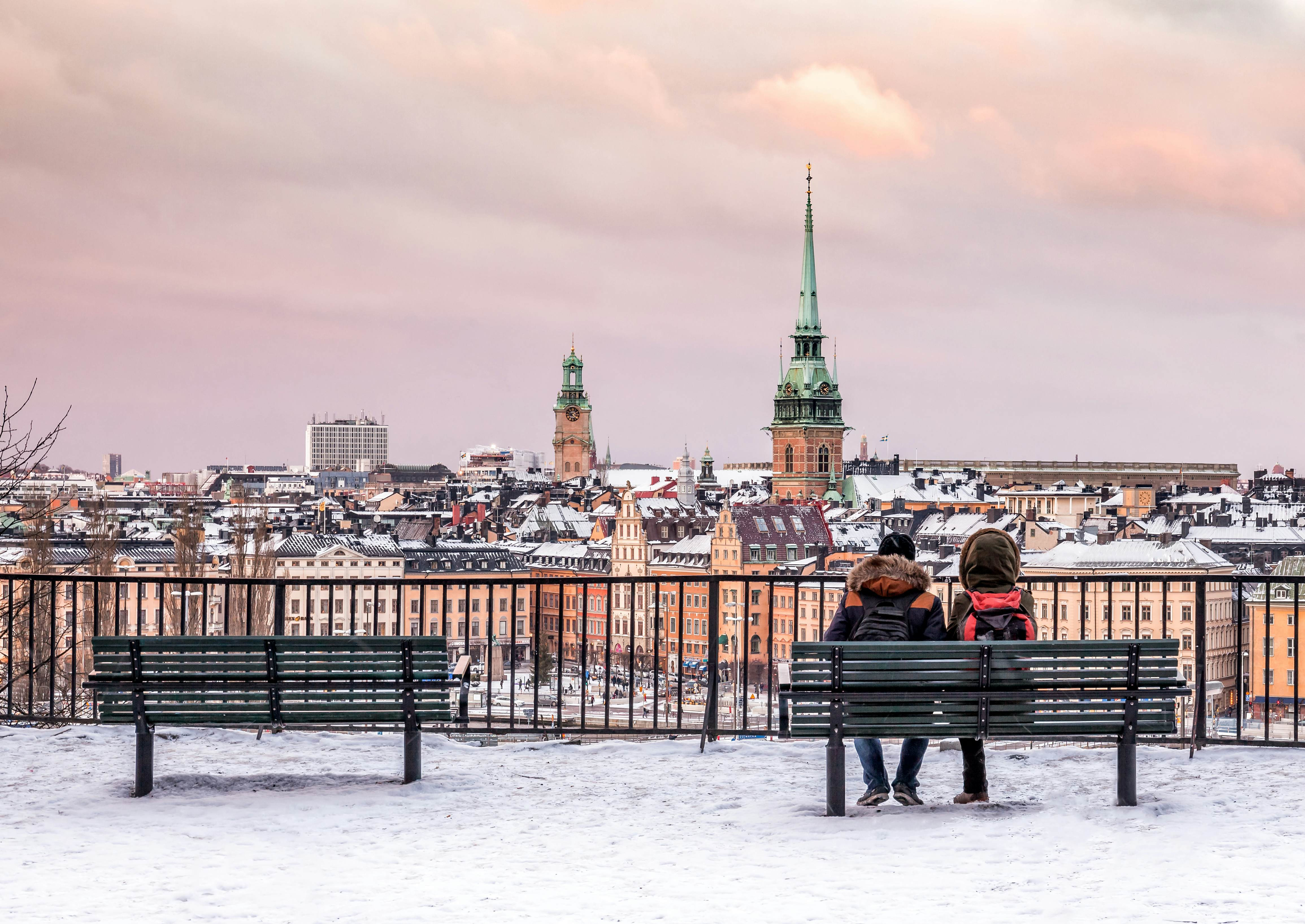 Stockholm Rooftop View in Winter