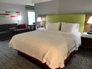 Hampton Inn Suite in Travelers Rest, SC featuring a spacious living area and separate bedroom