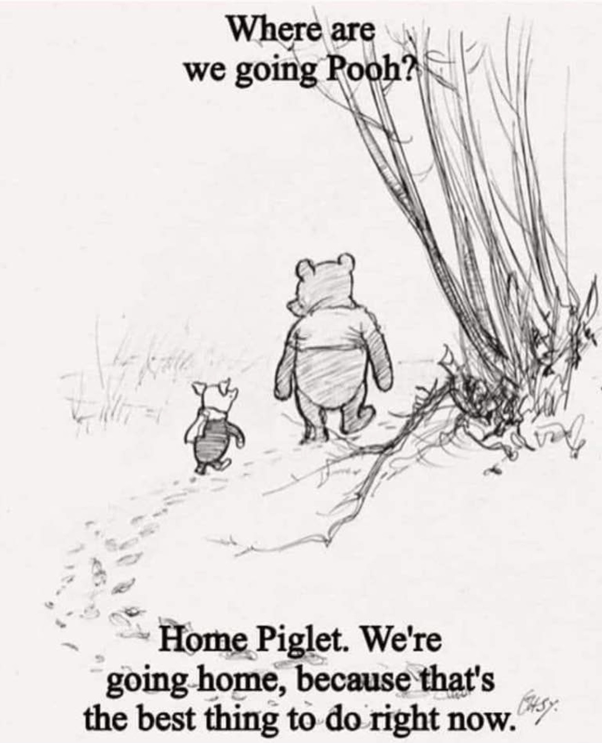 A travel meme with Winnie the Pooh saying &quot;Oh well... I can't do anything about yesterday&quot;, expressing acceptance and moving forward from travel plan changes or disappointments.