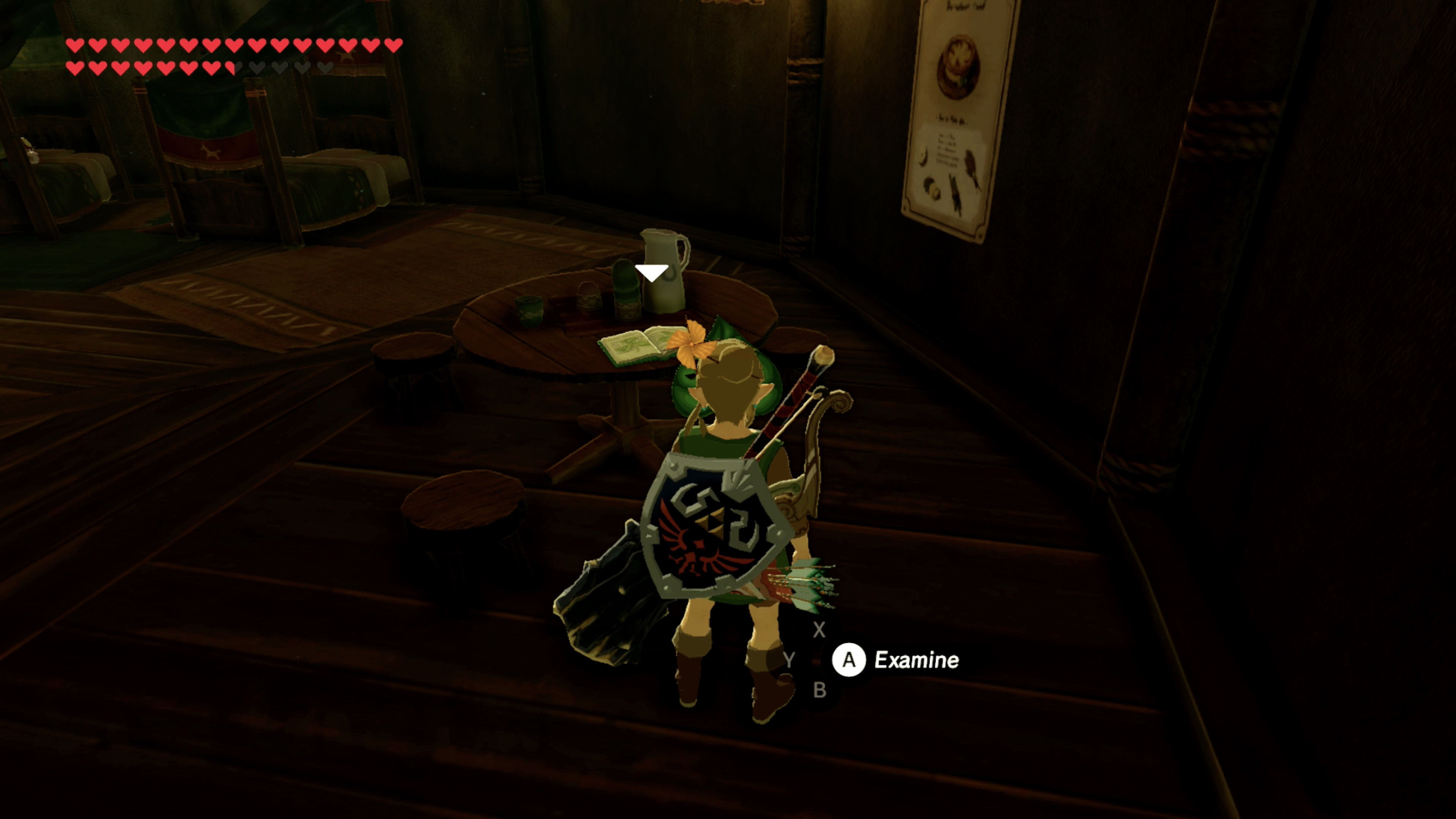 Inside South Akkala Stable, Link discovers the Super Rumor Mill EX book detailing rumors of the Travel Medallion.
