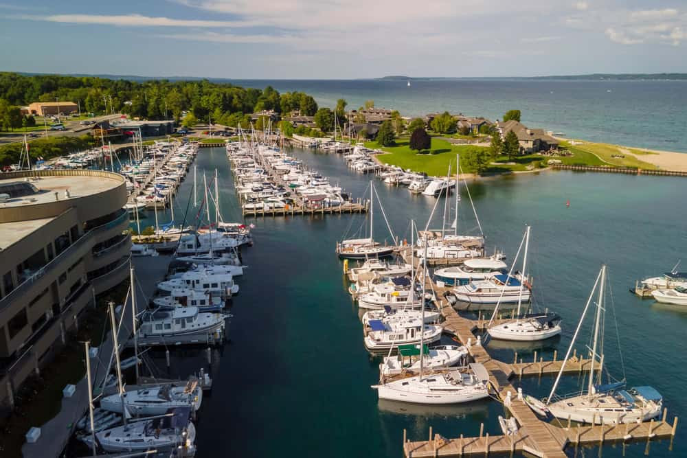 Traverse City Marina on Lake Michigan, a beautiful July destination in the USA