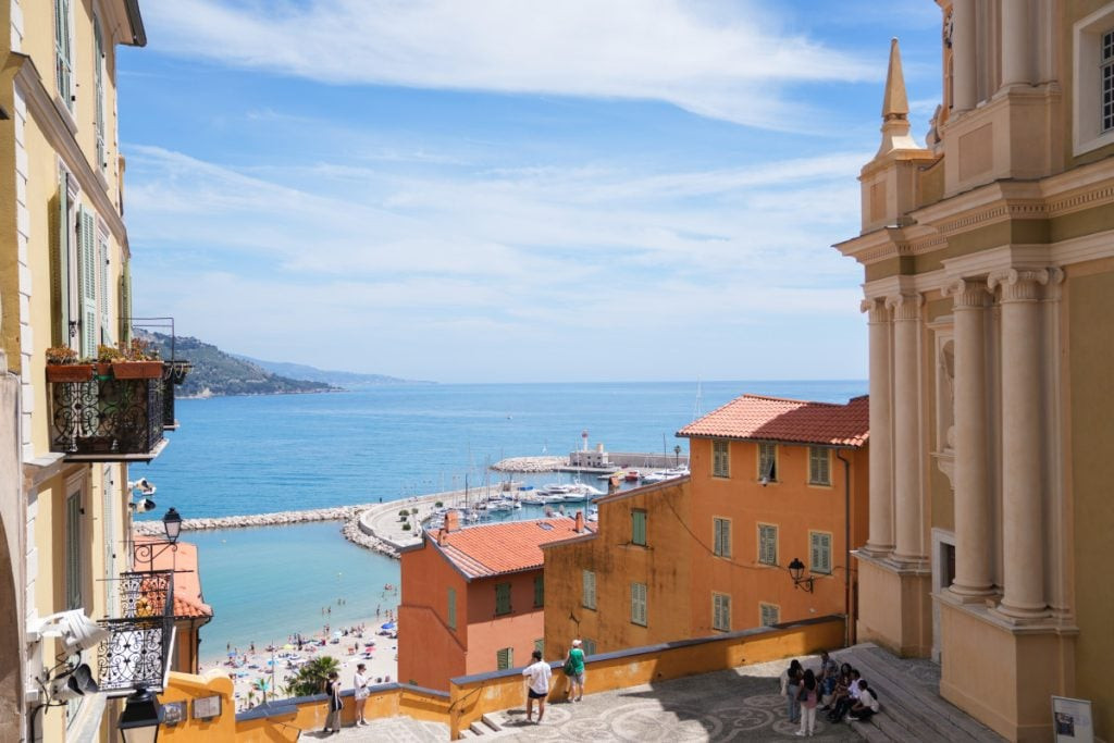 Charming streets of Menton, South of France