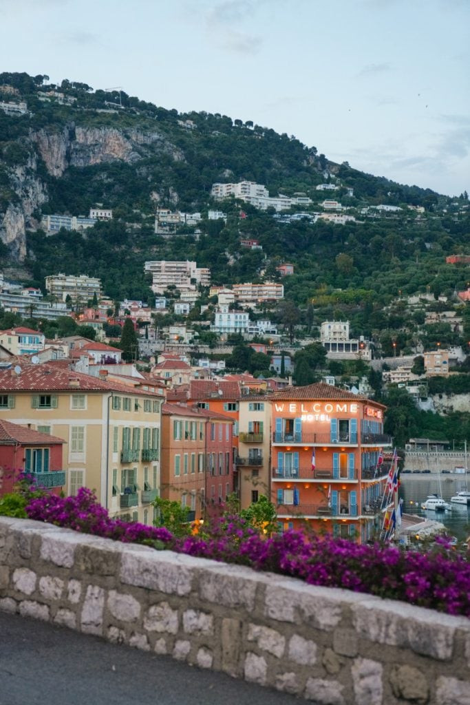 Panoramic view of Villefranche-sur-Mer, South of France