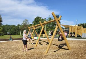 Image of Adventure Park playground equipment at Trailblazer Park in Travelers Rest