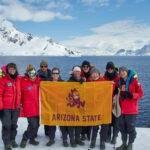 Icebergs and snowy landscape of Antarctica, highlighting the winter break ASU study abroad program.