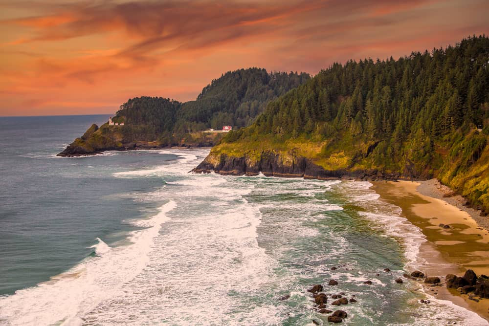Yachats in the summer, showcasing its vibrant coastal scenery