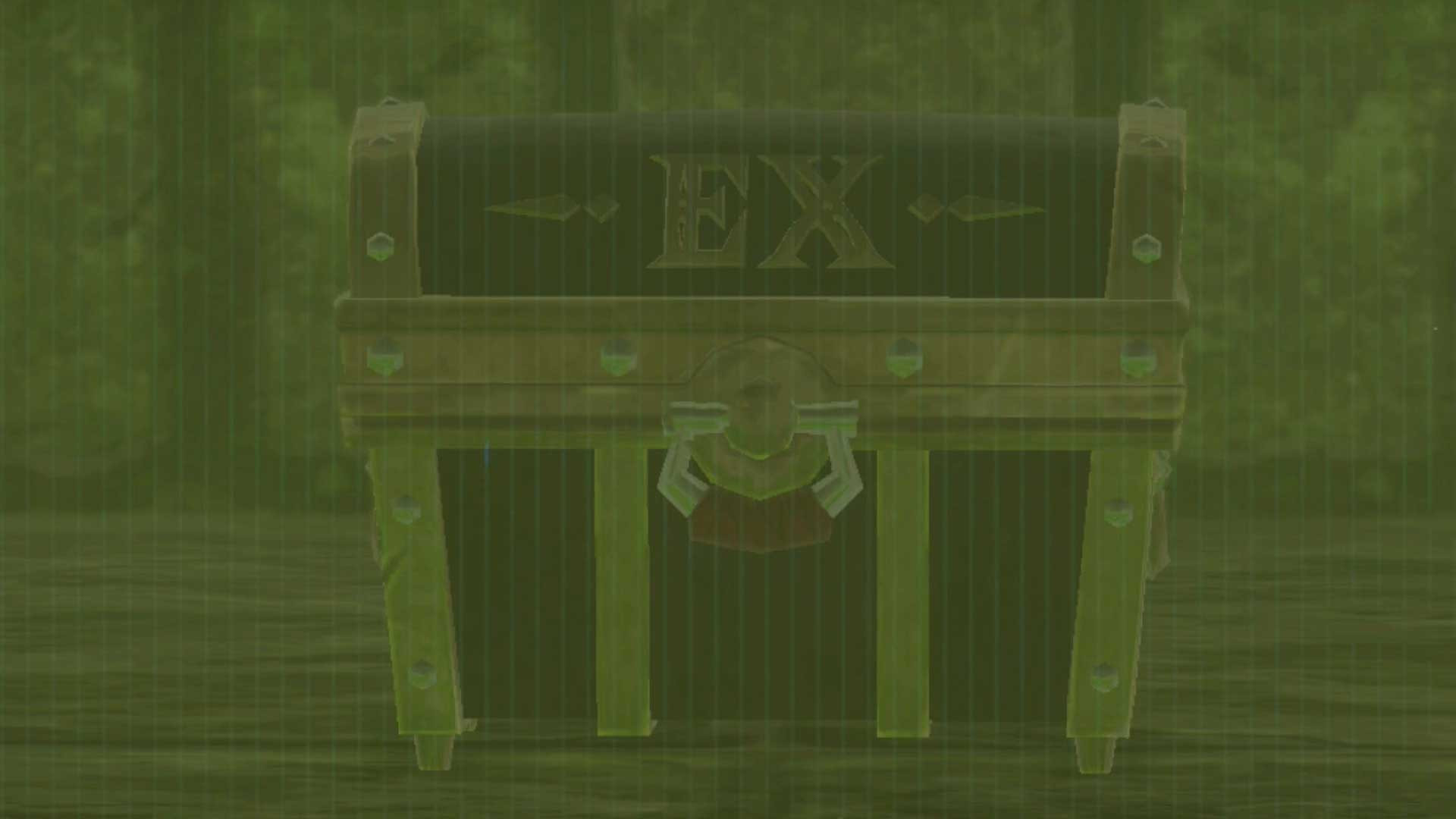 The EX chest containing the coveted Travel Medallion, reward for braving the Lomei Labyrinth depths.