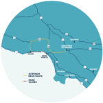 Map of road closures in Los Angeles due to wildfires