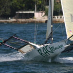 Sailboat sailing fast
