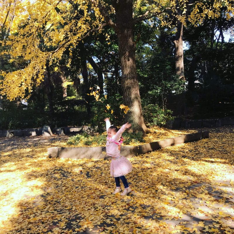 Woman in a park in Autumn