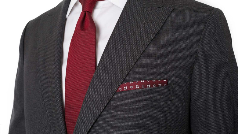 Close-up shot of a suit