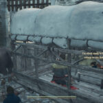 Dragon's Dogma 2 player sitting in an oxcart