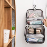 Travel toiletries in small containers to take on a trip