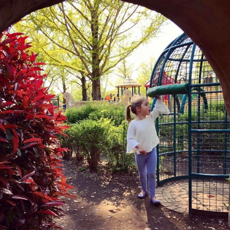 Woman in a park in Spring