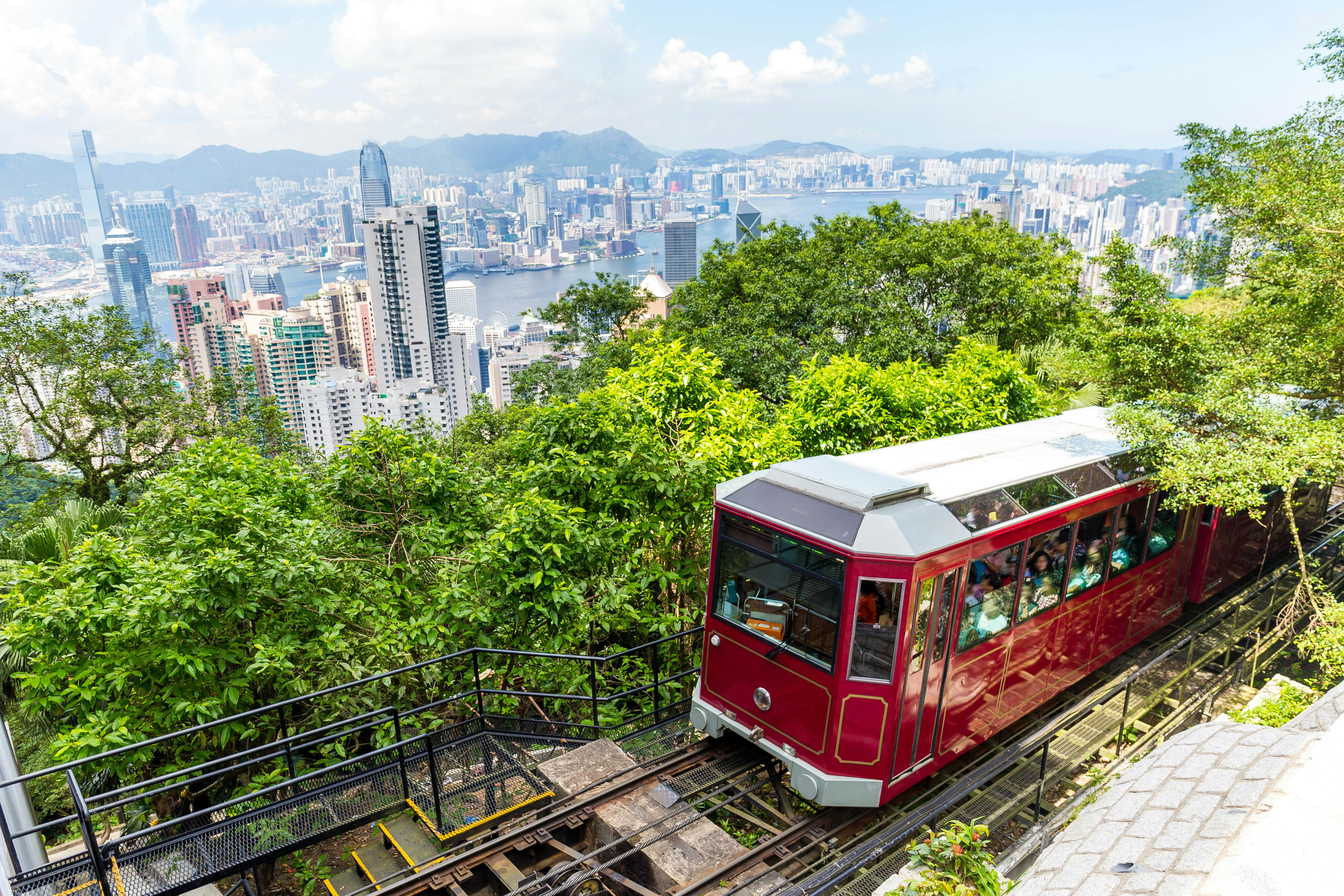 The Peak Tram in Hong Kong